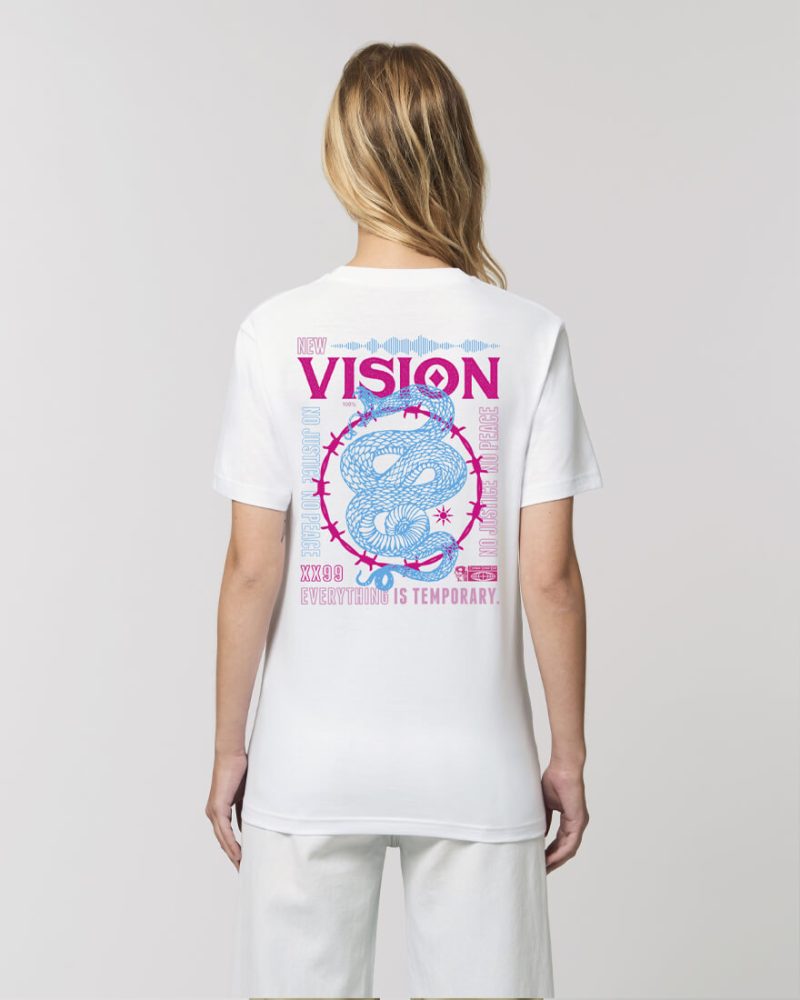 camiseta orgánica blanca chica vision back