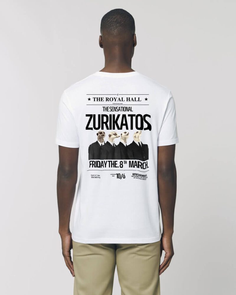 Camiseta orgánica blanca chico the sensational zurikatos back