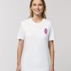 Camiseta orgánica blanca chica bendecidos de frente