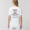 Camiseta orgánica blanca chica el arte no es un lujo de espalda