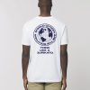 Camiseta orgánica blanca chico ciudadano del mundo de espalda