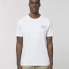 Camiseta orgánica blanca chico rapsodia urbana de frente