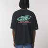 Camiseta vegana ancha negra zurikato social chico de espalda