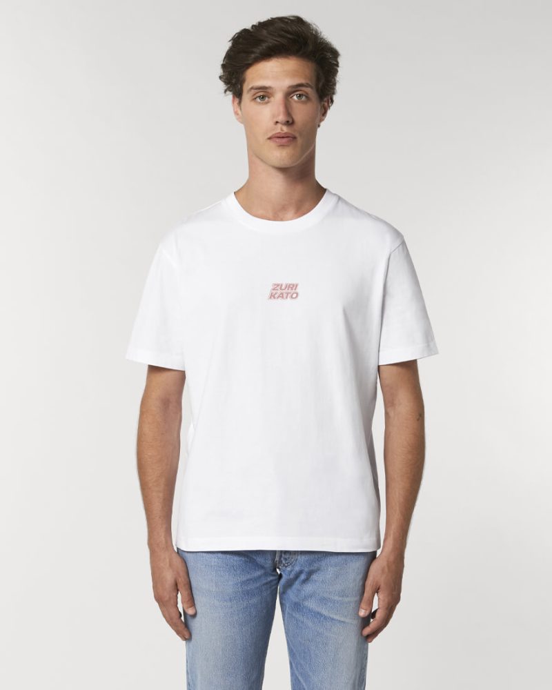 Camiseta vegana ancha zurikato vibes chico de frente