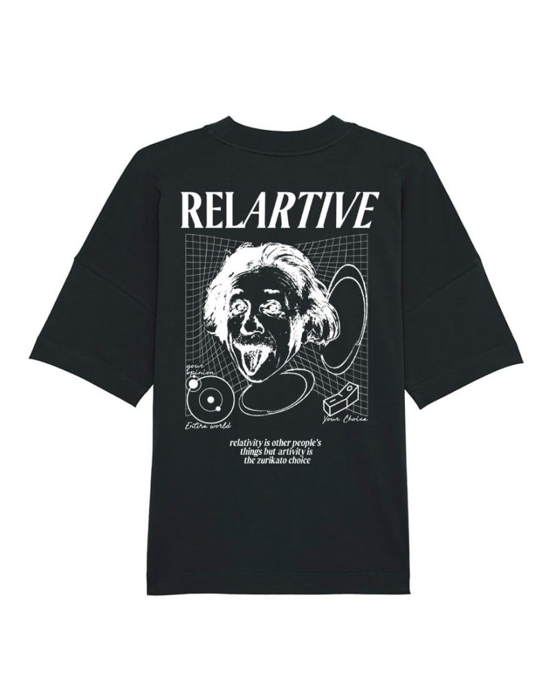 camiseta orgánica negra relartive de zurikato brand