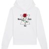 sudadera con capucha blanca red rose frente